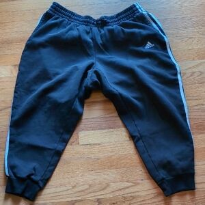 Adidas 2x Black Sweatpants with White Stripes
